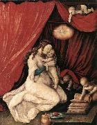BALDUNG GRIEN, Hans Virgin and Child in a Room oil